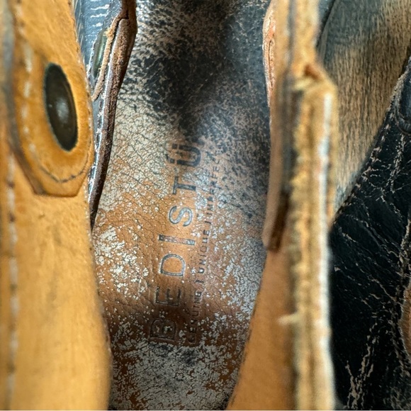 Bed Stu Leather Soto Distressed Black Sandals Size 7 - Picture 6 of 8